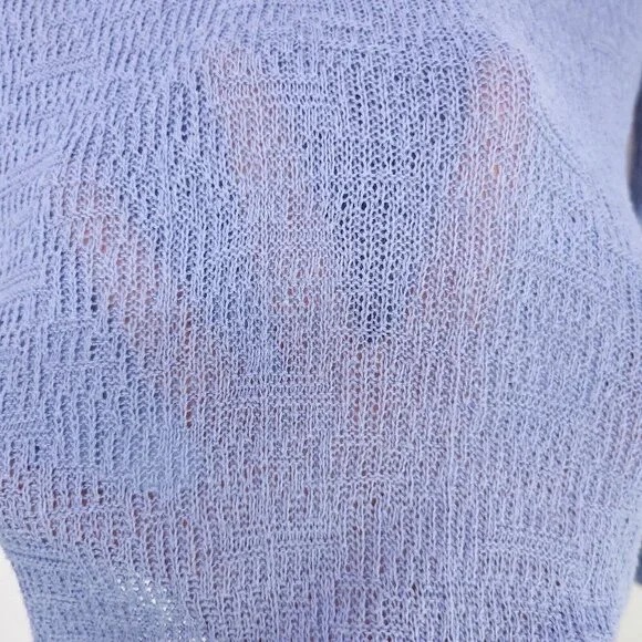 Free People Top Easy Breezy Lace Large Floral Applique Henley Long Sleeve Knit - Picture 10 of 14